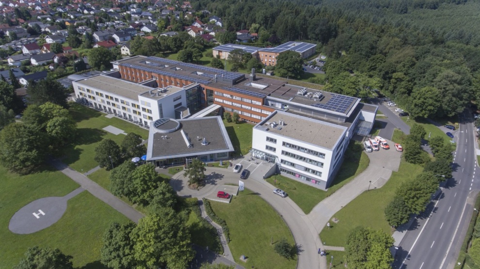 Luftaufnahme der Neckar-Odenwald-Kliniken am Standort Buchen 