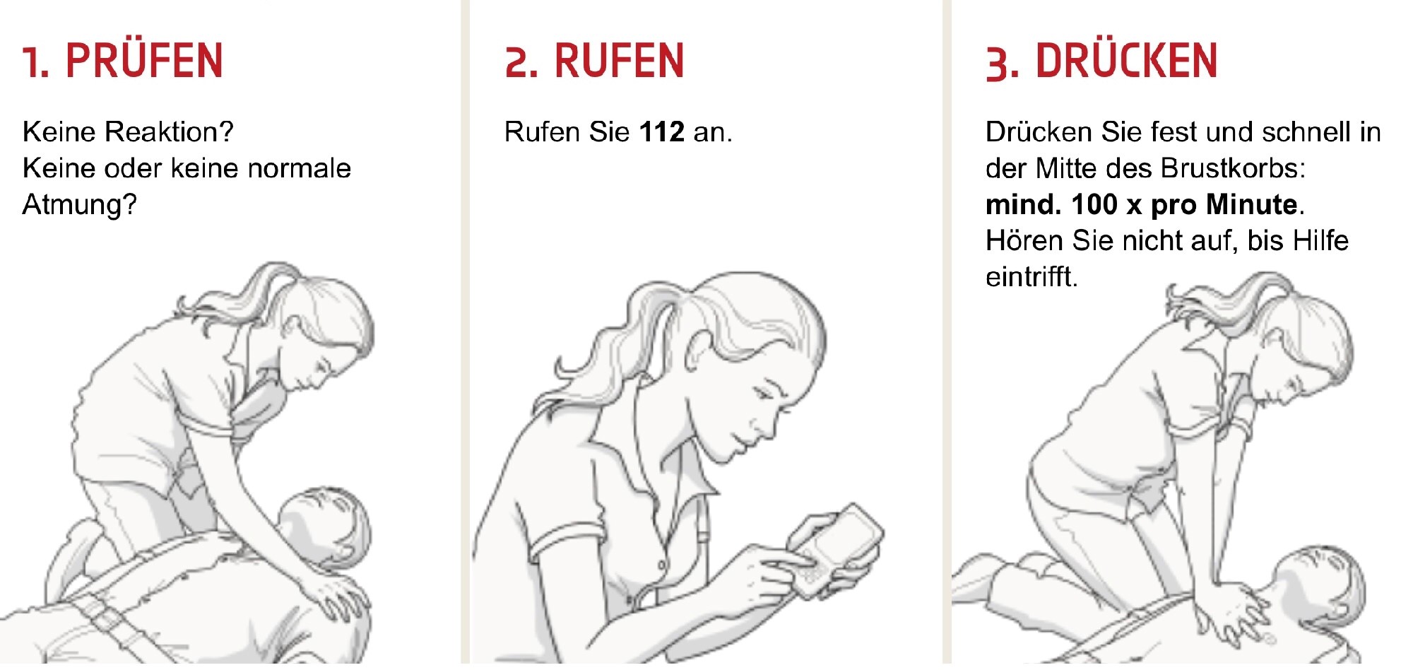 Kurzanleitung zur Wiederbelebung