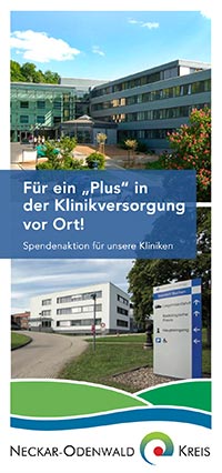 Flyer der Spendenaktion für die Neckar-Odenwald-Kliniken