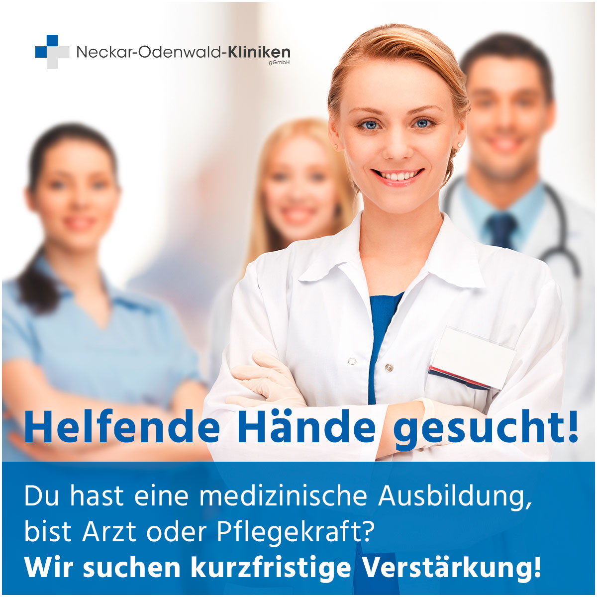 Plakat "Helfende Hände gesucht"