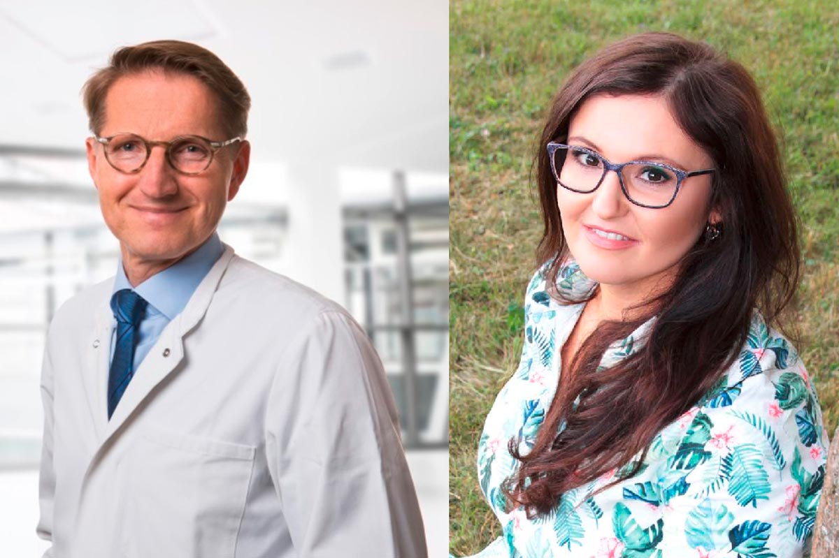 Dr. Winfried Munz und Hebamme Ramona Throm