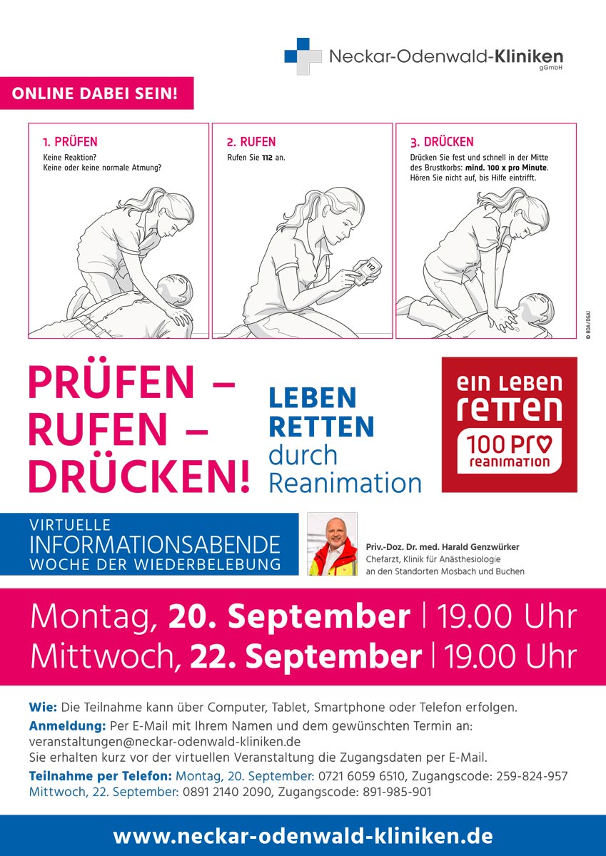 "Prüfen – Rufen – Drücken!" - Leben retten durch Reanimation