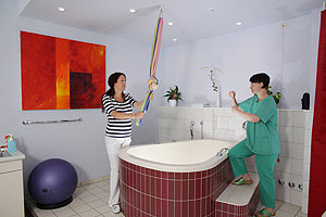 Kreißsaal mit Badewanne am Standort Buchen