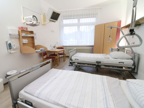 Patientenzimmer in der Klinik für Geburtshilfe