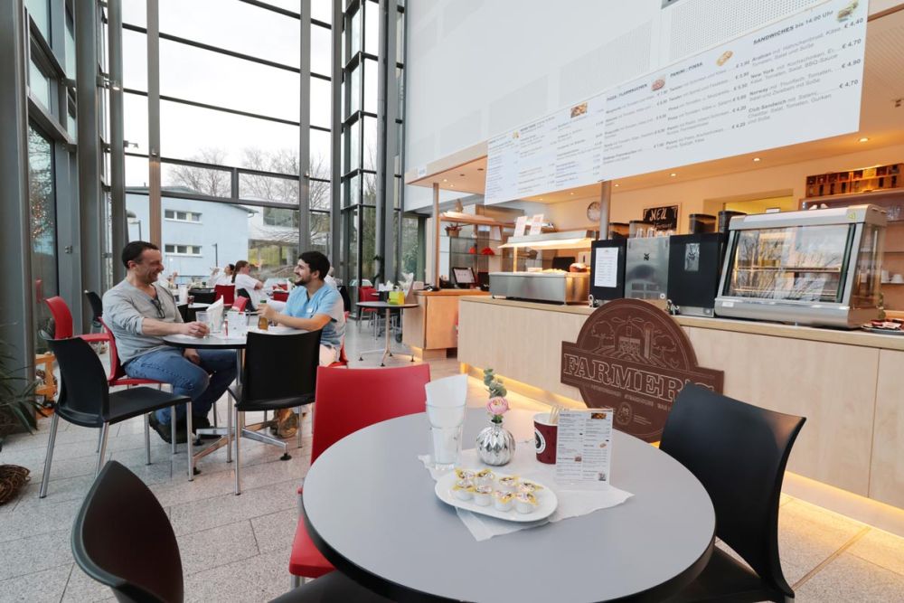 Einblick in die Cafeteria am Standort Mosbach